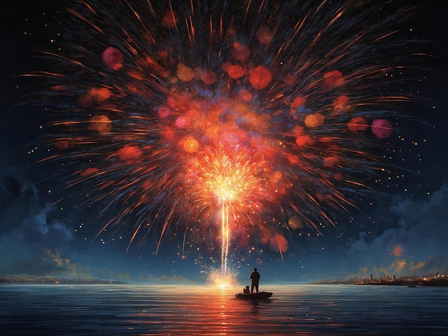 Download free HD stock image of Ai Generated Fireworks Free ai generated fireworks celebration illustration
