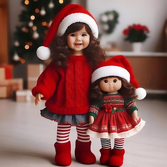 Weihnachten, Porträt, Kleines Mädchen