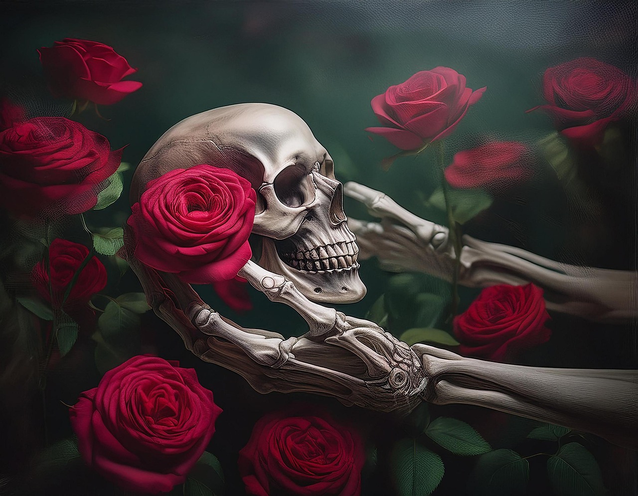 Real Skull Roses Download Skull, Roses, Nature. Royalty-Free Stock Illustration Image ...