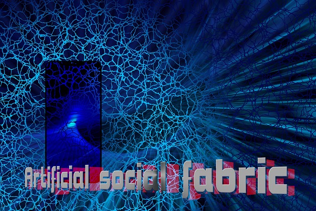 Free artificial social fabric digital community virtual society illustration