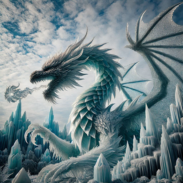 Free ai generated dragon supernatural illustration