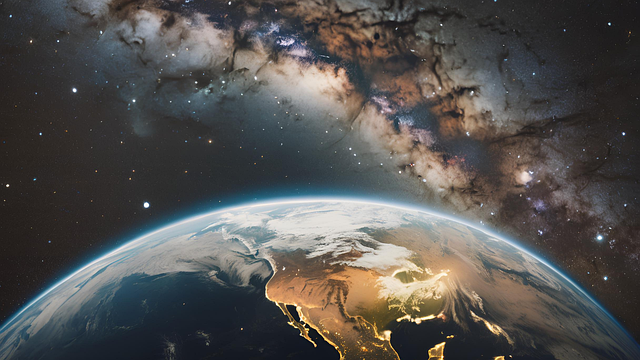 Free space universe galaxy illustration