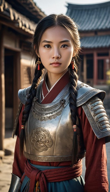 Free ai generated woman knight illustration