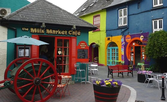 Bunt, Cafe, Draußen, Tourismus, Reisen