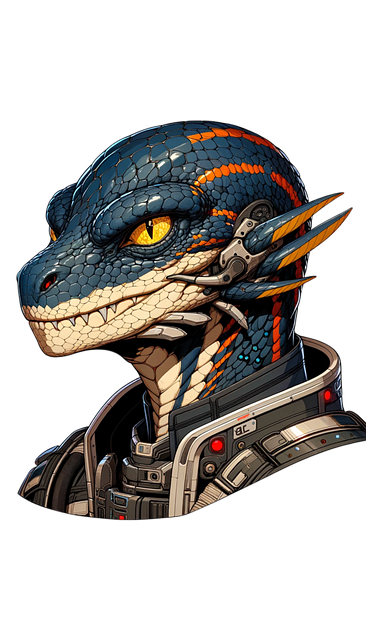 Free anime alien dragon illustration