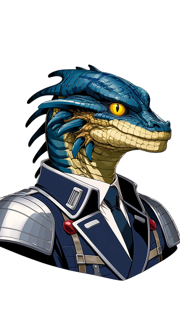Free anime alien dragon illustration
