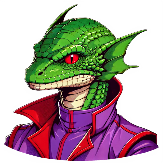 Free anime alien dragon illustration