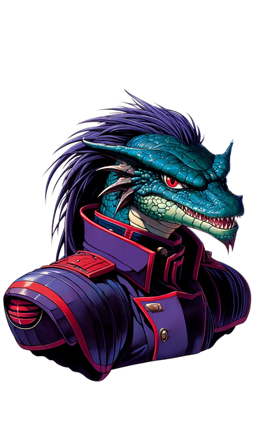 Free anime alien dragon illustration
