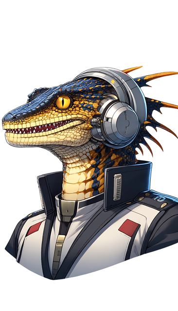 Free anime alien dragon illustration