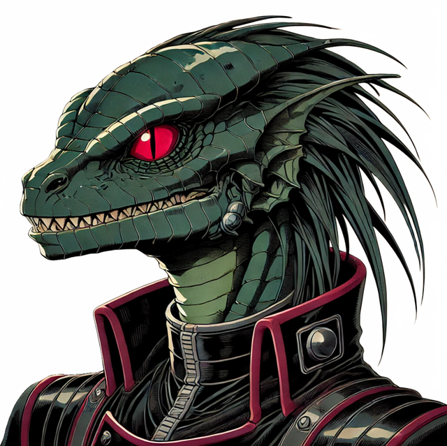 Free anime alien dragon illustration