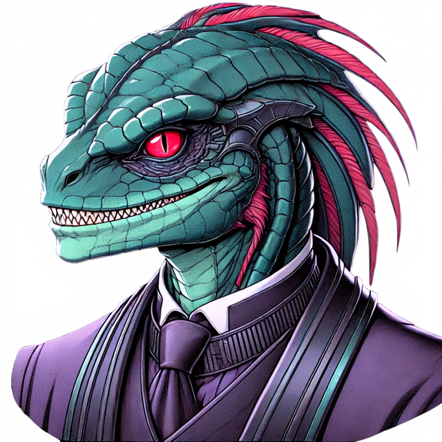 Free anime alien dragon illustration