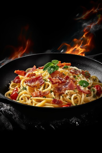 Free ai generated carbonara pasta illustration