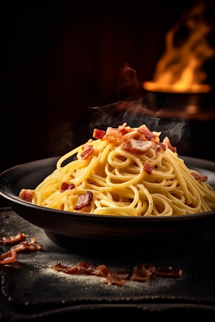 Free ai generated carbonara pasta illustration