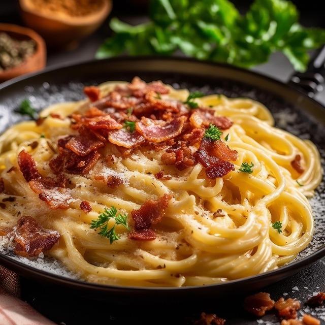 Free ai generated carbonara pasta illustration