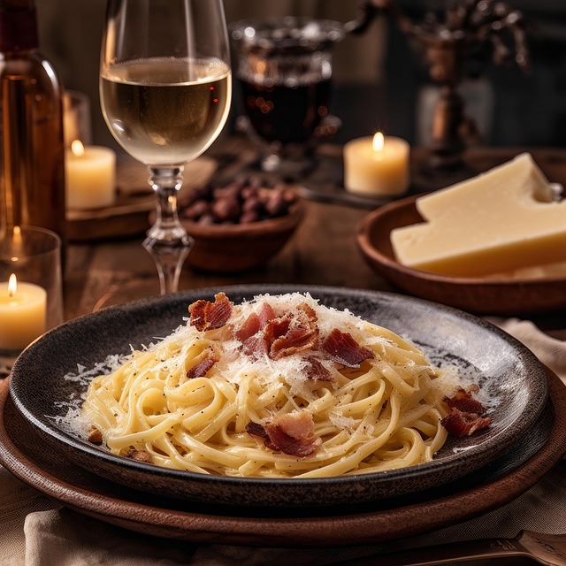 Free ai generated carbonara pasta illustration