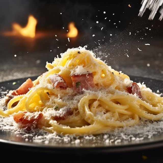 Free carbonara pasta spaghetti illustration