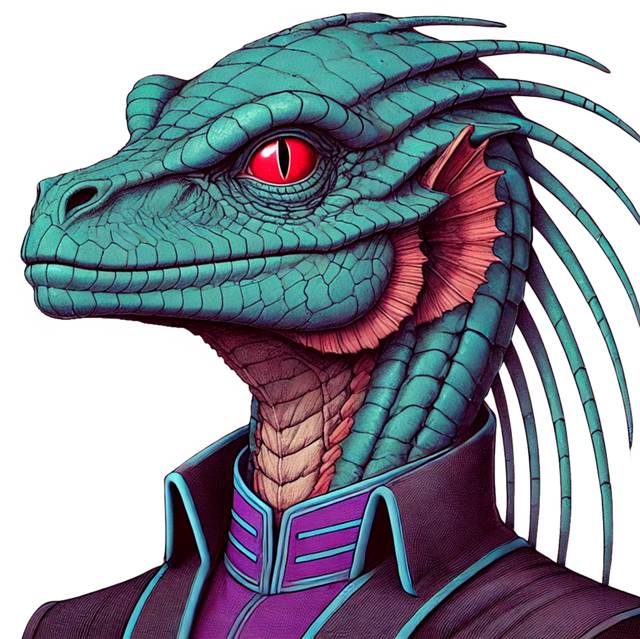 Free anime alien dragon illustration