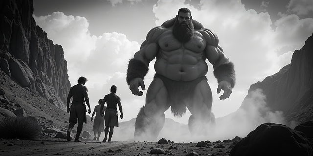 Free ai generated giant nephilim illustration
