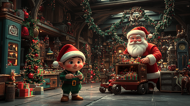 Free Christmas Santa illustration and picture