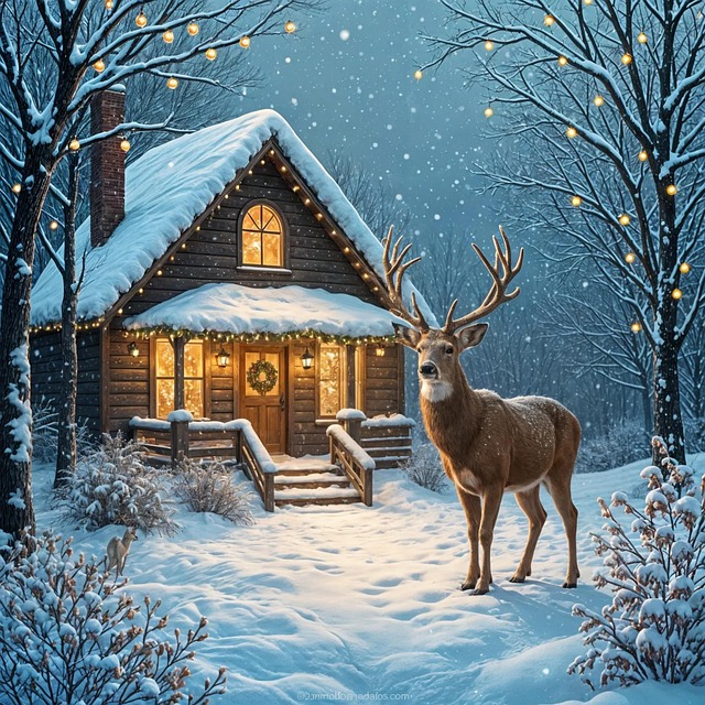 Download free HD stock image of Ai Generated House Free ai generated house snow illustration