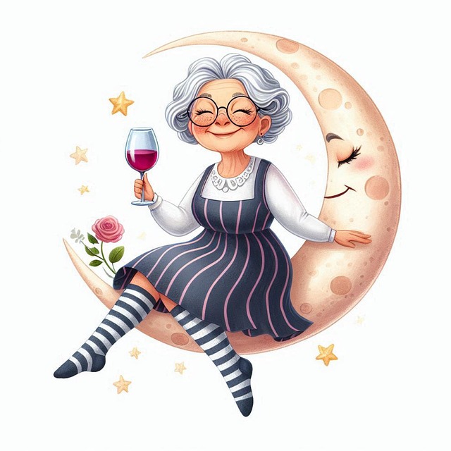 Free ai generated woman grandma illustration