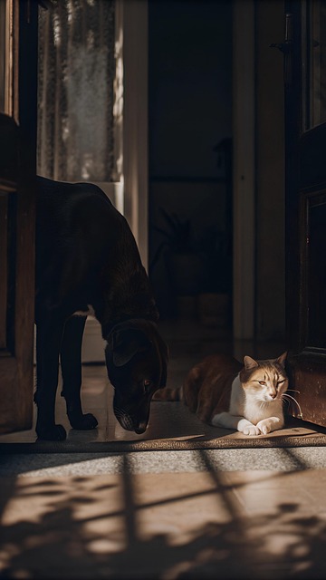 Free ai generated labrador cat illustration