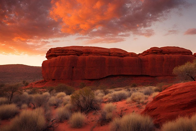 Free ai generated deserted area sunset illustration