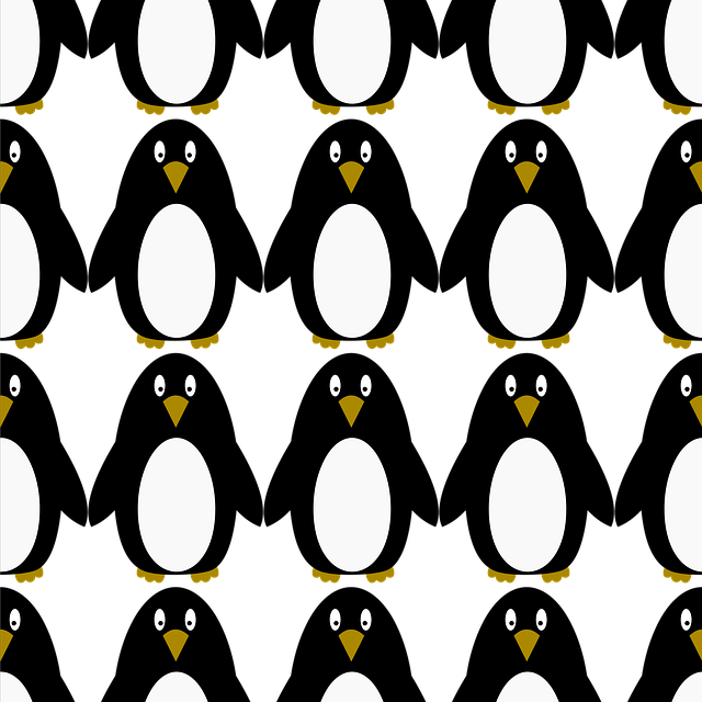Free pattern penguin nature vector