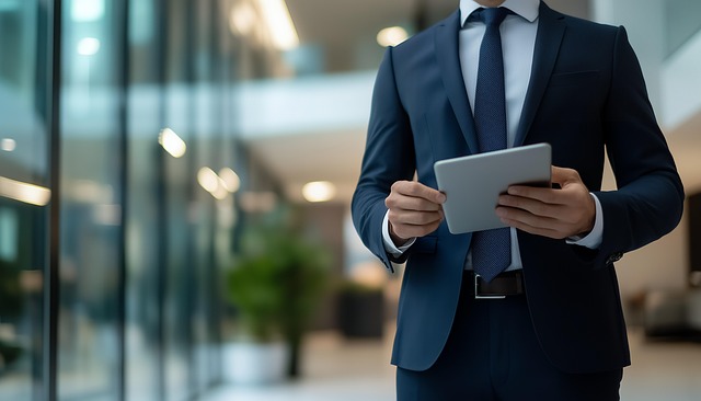 Free businessman modern office illustration