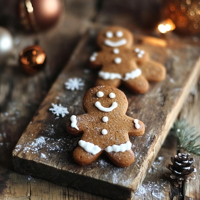 Free gingerbread cookie christmas illustration