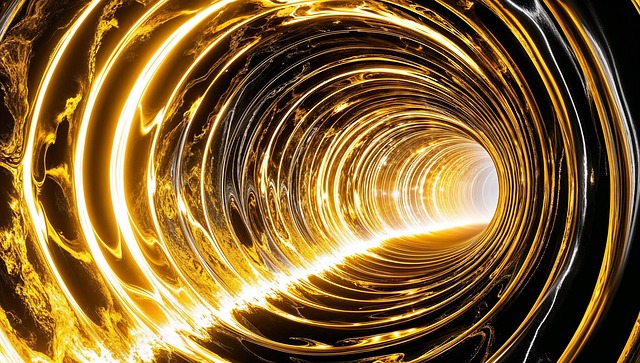 Free ai generated tunnel glowing illustration