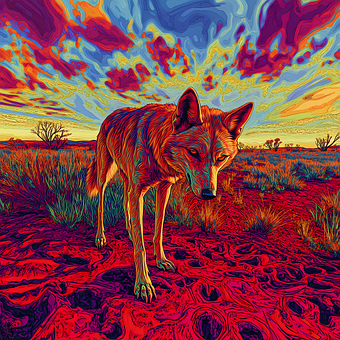 Ai Genereret, Australien, Dingo, Outback