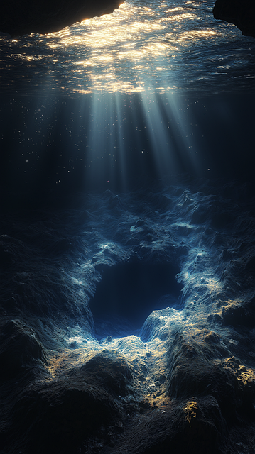 Free ai generated underwater scene deep ocean abyss illustration