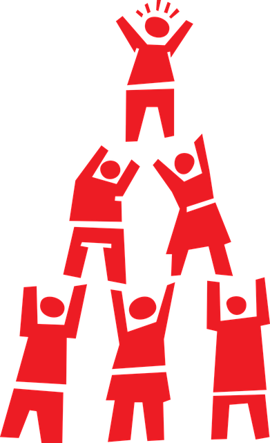 Free shoulders pyramid lifting vector