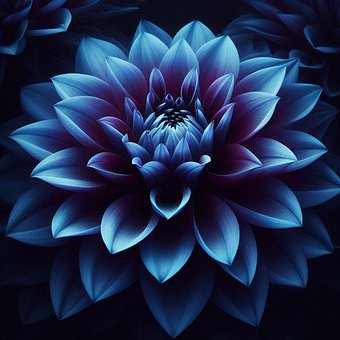 Free Dahlia Indigo illustration and picture