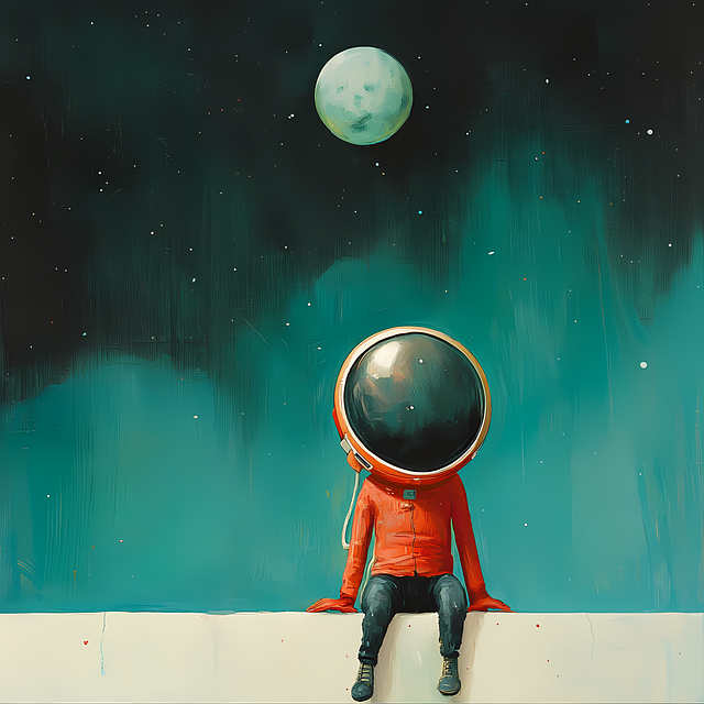 Free ai generated child astronaut illustration