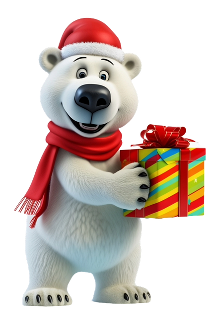 Free ai generated polar bear cute animal illustration