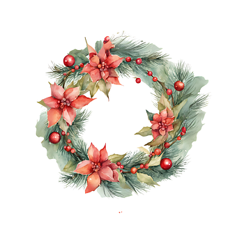 Ai Generado, Guirnalda De Navidad