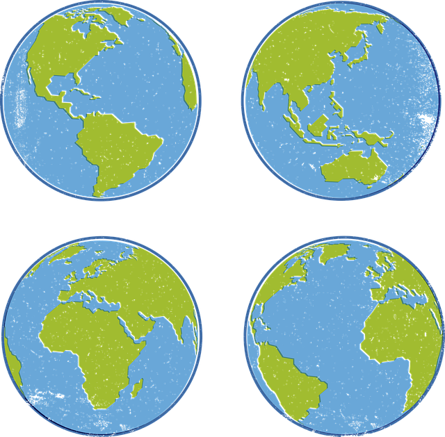 Free globes geography earth vector