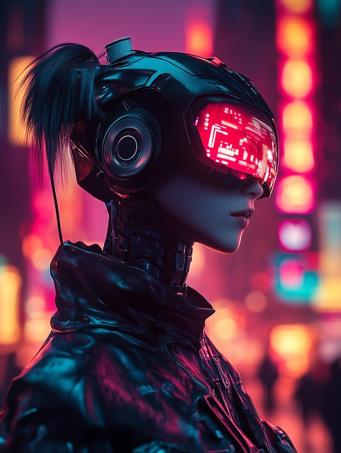 Free ai generated cyborg futuristic illustration