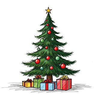 Free Christmas Tree illustration and picture
