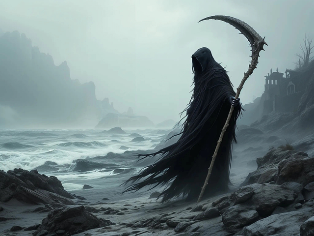 Free ai generated grim reaper illustration