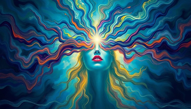 Free woman colorful blonde illustration