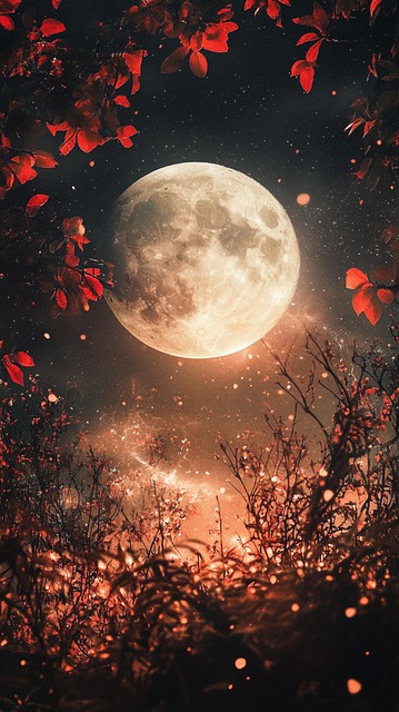 Free ai generated moon night illustration