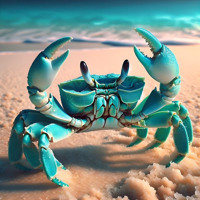 Ai Generado, Cangrejo, Playa, Crustáceo