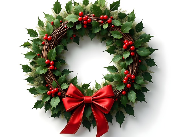 Download free HD stock image of Ai Generated Christmas Wreath Free ai generated christmas wreath decoration illustration