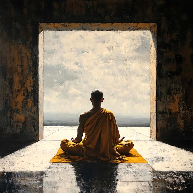 Download free HD stock image of Ai Generated Monk Free ai generated monk buddha purnima illustration