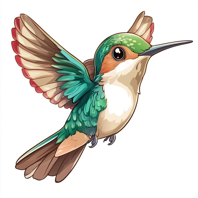 Free ai generated hummingbird bird illustration