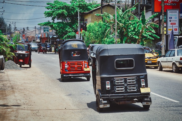 Sri Lanka, Tuktuk, Trafik, Transportere