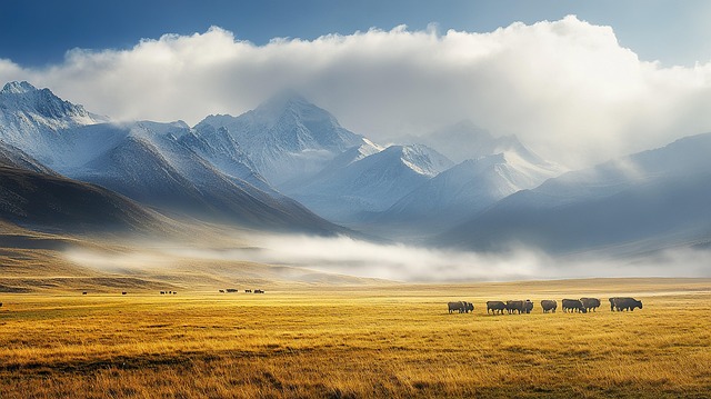 Free scenery hill pasture illustration